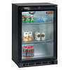 Diamond Single Hinged Door Back Bar Cooler 122 L, from 2 °C to 10 °C, Black