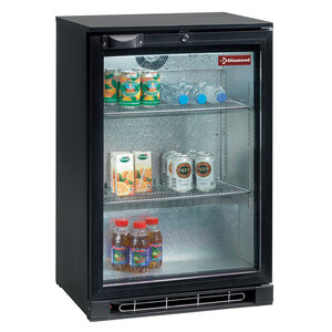 Diamond Single Hinged Door Back Bar Cooler 122 L, from 2 °C to 10 °C, Black Diamond Single Hinged Door Back Bar Cooler 122 L, from 2 °C to 10 °C, Black