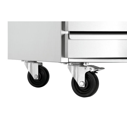 Bartscher Stół do pizzy 3-drzwiowy 360 L z 7 szufladami, z blatem granitowym, agregat z prawej strony Bartscher Stół do pizzy 3-drzwiowy 360 L z 7 szufladami, z blatem granitowym, agregat z prawej strony