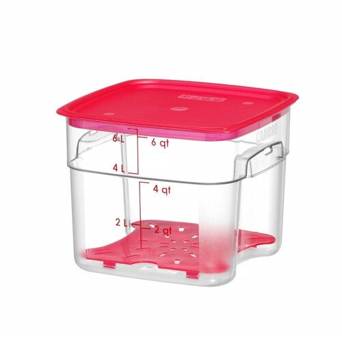 Cambro Pojemnik na żywność CamSquares Fresh Pro 5,7L, 229x229x(h)180mm, transparentny Cambro Pojemnik na żywność CamSquares Fresh Pro 5,7L, 229x229x(h)180mm, transparentny