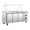 Polar Refrigeration  Stół chłodniczy sałatkowy 3-drzwiowa 3x 1/1 GN, 417L, od -2 do 8°C, agregat z boku