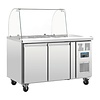 Polar Refrigeration  Stół chłodniczy sałatkowy 2-drzwiowa 2x 1/1 GN, 282L, od -2 do 8°C, agregat z boku