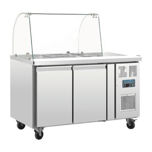 Polar Refrigeration  Stół chłodniczy sałatkowy 2-drzwiowa 2x 1/1 GN, 282L, od -2 do 8°C, agregat z boku Polar Refrigeration  Stół chłodniczy sałatkowy 2-drzwiowa 2x 1/1 GN, 282L, od -2 do 8°C, agregat z boku