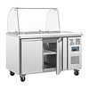 Polar Refrigeration  Stół chłodniczy sałatkowy 2-drzwiowa 2x 1/1 GN, 282L, od -2 do 8°C, agregat z boku