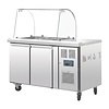 Polar Refrigeration  Stół chłodniczy sałatkowy 2-drzwiowa 2x 1/1 GN, 282L, od -2 do 8°C, agregat z boku
