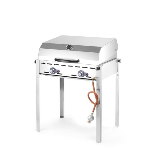 Hendi Grill gazowy Green Fire Profi Line 2-palnikowy - patelnia żeliwna i ruszt GN1/1 Hendi Grill gazowy Green Fire Profi Line 2-palnikowy - patelnia żeliwna i ruszt GN1/1