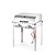 Hendi Grill gazowy Green Fire Profi Line 2-palnikowy - patelnia żeliwna i ruszt GN1/1