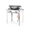 Hendi Grill gazowy Green Fire Profi Line 2-palnikowy - patelnia żeliwna i ruszt GN1/1