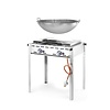Hendi Grill gazowy Green Fire Profi Line 2-palnikowy - patelnia żeliwna i ruszt GN1/1
