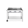 Hendi Grill gazowy Green Fire Profi Line 3-palnikowy - patelnia żeliwna i 2 ruszty GN1/1