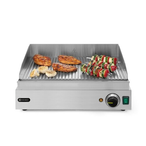 Hendi Countertop Electric Griddle Ribbed, Chromed, 2,4 kW Hendi Countertop Electric Griddle Ribbed, Chromed, 2,4 kW
