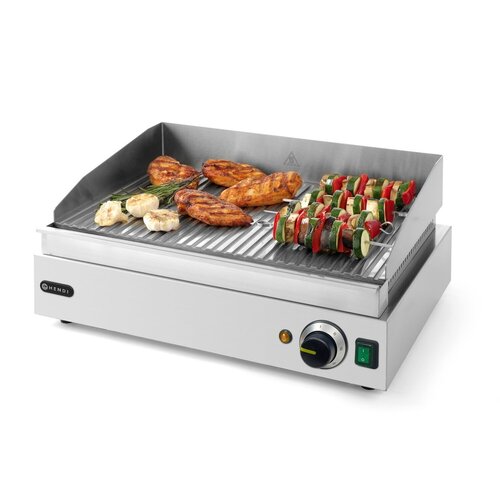 Hendi Countertop Electric Griddle Ribbed, Chromed, 2,4 kW Hendi Countertop Electric Griddle Ribbed, Chromed, 2,4 kW