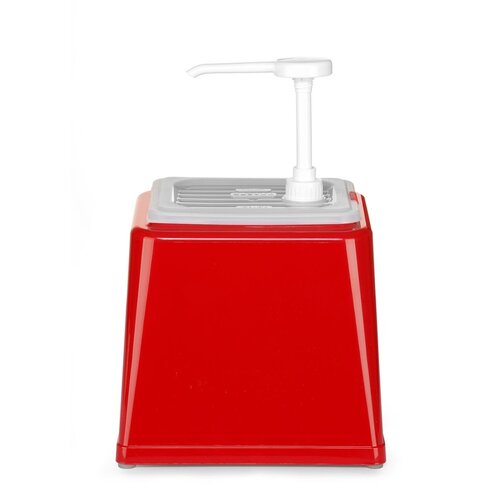 Hendi Pojemnik do sosów z pompką 2,5L, 230x210x(h)250mm, czerwony