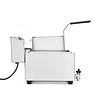 Hendi Countertop Electric Fryer 8 L, 3,5 kW with Drain Tap and Digital Panel