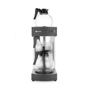 Hendi Filter Coffee Machine with 2 Glass Jugs 1,8 L and 2 Hot Plate, 2,1 kW