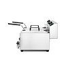 Hendi 2-Tank Countertop Electric Fryer 16 L, 2 x 3 kW with Drain Tap