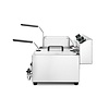 Hendi 2-Tank Countertop Electric Fryer 16 L, 2 x 3 kW with Drain Tap