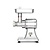 Hendi Hendi Wilk do mięsa 100 kg/h 550W z dwoma sitkami o otworach 6 i 8mm
