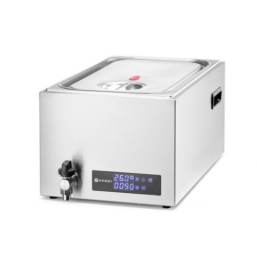 Hendi Urządzenie do gotowania Sous-Vide 1/1 GN, 20 L, 0,6kW z kranem, od 45 °C do 90 °C