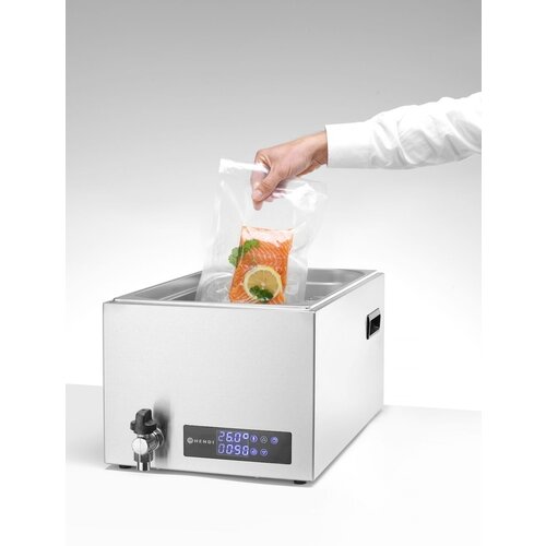 Hendi Urządzenie do gotowania Sous-Vide 1/1 GN, 20 L, 0,6kW z kranem, od 45 °C do 90 °C