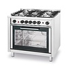 Hendi Gas Cooker with 5 Burners and Convection Electric Oven GN 1/1, 14,3 kW