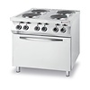 Hendi Electric Cooker with 4 Hot Plates and Electric Convection Oven GN 1/1, 13,4 kW