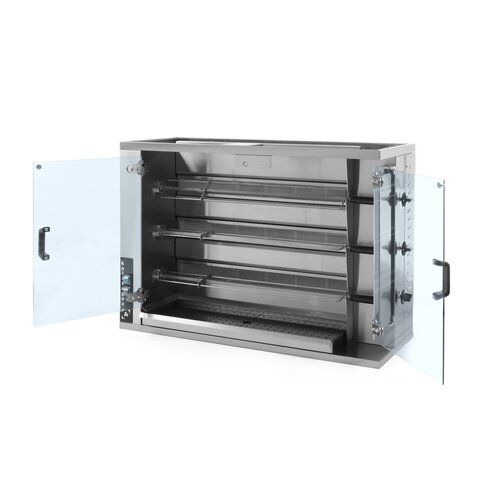 Hendi Rożen gazowy z 3 rusztami, 12-15 kurczaków, 14,1 kW