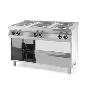 Hendi Electric Cooker with 6 Hot Plates and a Closed Cabinet, 0,0156 kW