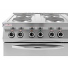 Hendi Electric Cooker with 6 Cooking Plates, Open Cupboard and Convection Electric Oven GN 1/1, 18,6 kW