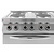 Hendi Electric Cooker with 6 Cooking Plates, Open Cupboard and Convection Electric Oven GN 1/1, 18,6 kW