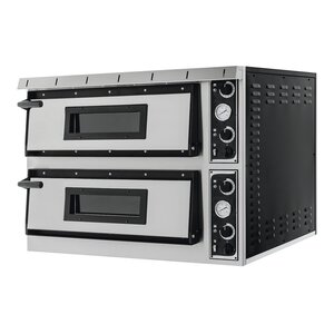 Prismafood Double Deck Electric Pizza Oven 12 kW, 8 x Ø 35 cm, with Electromechanical Control Prismafood Double Deck Electric Pizza Oven 12 kW, 8 x Ø 35 cm, with Electromechanical Control
