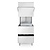 Hendi Pass-Through Dishwasher 500 x 500 mm with Digital Control, up to 60 baskets/h