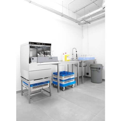 Hendi Undercounter Dishwasher 500 x 500 mm with Liquid Detergent Dispenser, up to 60 baskets/h