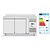 Arktic Double Door Refrigerated Table with Splashback 280 L, from -2 °C to 8 °C, Side-Mounted Compressor