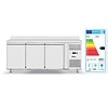 Arktic Tripple Door Freezer Table with Splashback 420 L, from -22 °C to -18 °C, Side-Mounted Compressor