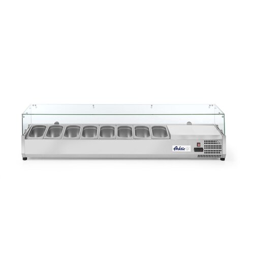 Arktic Nadstawa chłodnicza do przechowywania składników 8x 1/4 GN, 180 W, od 0 do 8°C z witryną ze szkła hartowanego Arktic Nadstawa chłodnicza do przechowywania składników 8x 1/4 GN, 180 W, od 0 do 8°C z witryną ze szkła hartowanego