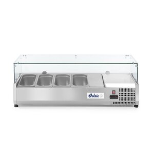 Arktic Top unit for storing ingredients 4x 1/3 GN, 180 W, from 0 to 8°C with Tempered Glass Display
