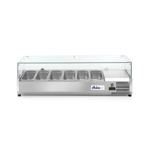 Arktic Top unit for storing ingredients 6x 1/3 GN, 180 W, from 0 to 8°C with Tempered Glass Display