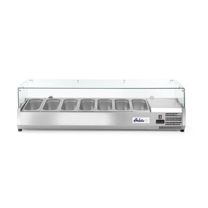 Arktic Top unit for storing ingredients 7x 1/3 GN, 180 W, from 0 to 8°C with Tempered Glass Display Arktic Top unit for storing ingredients 7x 1/3 GN, 180 W, from 0 to 8°C with Tempered Glass Display