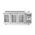 Arktic Tripple Door Refrigerated Table with Splashback 420 L, from 2 °C to 8 °C, Side-Mounted Compressor