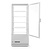 Arktic Refrigerated Display Square, 98 L, from 2°C to 6°C, Countertop, White