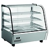 Hendi Nablatowa witryna grzewcza na pizze 120 L, 3-poziomowa, 1,10 kW, od 30 do 90 °C, z szybą giętą, srebrna Hendi Nablatowa witryna grzewcza na pizze 120 L, 3-poziomowa, 1,10 kW, od 30 do 90 °C, z szybą giętą, srebrna