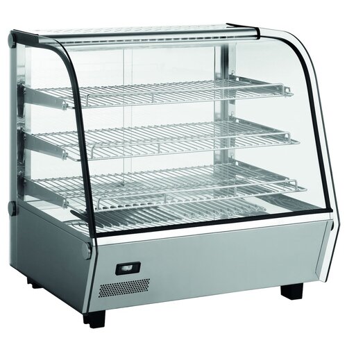 Hendi Nablatowa witryna grzewcza na pizze 120 L, 3-poziomowa, 1,10 kW, od 30 do 90 °C, z szybą giętą, srebrna Hendi Nablatowa witryna grzewcza na pizze 120 L, 3-poziomowa, 1,10 kW, od 30 do 90 °C, z szybą giętą, srebrna