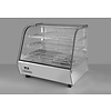 Hendi Countertop Pizza Heating Display 120 L, 3-Level, 1,10 kW, from 30 to 90 °C, with Bent Glass, Silver Hendi Countertop Pizza Heating Display 120 L, 3-Level, 1,10 kW, from 30 to 90 °C, with Bent Glass, Silver