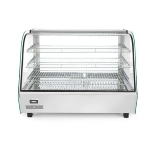 Hendi Countertop Pizza Heating Display 160 L, 3-Level, 1,50 kW, from 30 to 90 °C, with Bent Glass, Silver Hendi Countertop Pizza Heating Display 160 L, 3-Level, 1,50 kW, from 30 to 90 °C, with Bent Glass, Silver