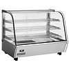 Hendi Countertop Pizza Heating Display 160 L, 3-Level, 1,50 kW, from 30 to 90 °C, with Bent Glass, Silver