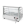 Hendi Countertop Pizza Heating Display 160 L, 3-Level, 1,50 kW, from 30 to 90 °C, with Bent Glass, Silver