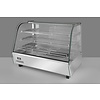 Hendi Countertop Pizza Heating Display 160 L, 3-Level, 1,50 kW, from 30 to 90 °C, with Bent Glass, Silver