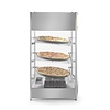 Hendi Countertop Pizza Heating Display 97 L, 3-Level, 0,80 kW, from 30 to 90 °C, with Bent Glass, Silver Hendi Countertop Pizza Heating Display 97 L, 3-Level, 0,80 kW, from 30 to 90 °C, with Bent Glass, Silver