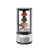 Arktic Refrigerated Display Round, 100 L, from 2°C to 6°C, Countertop, Black-Silver
